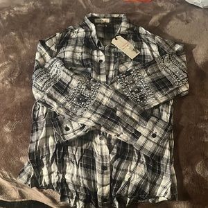 Miss Me button up shirt